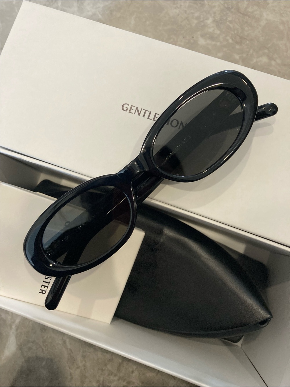 GENTLE MONSTER Black Oval Women's Sunglasses